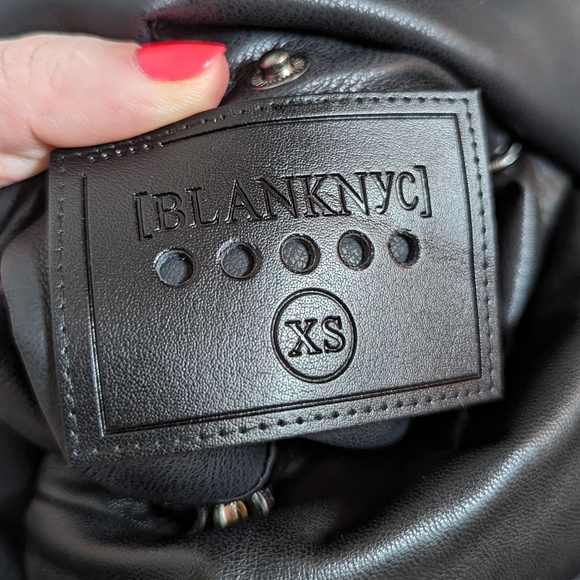 BLANK NYC Faux Shearling Moto Jacket XS - Picture 4 of 5